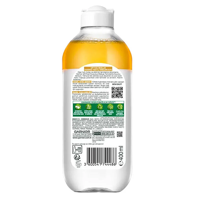 Garnier Çift Fazlı Micellar Makyaj Temizleme Suyu 400ml - 2