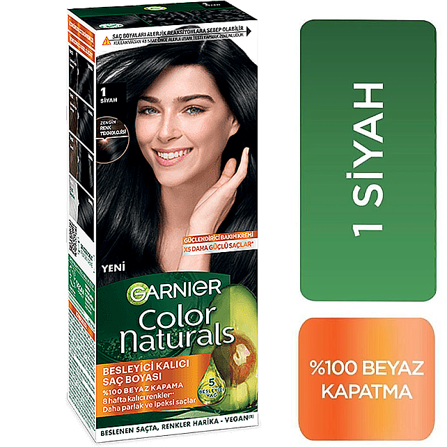 Garnier Color Naturals Saç Boyası No: 1 Siyah - 2