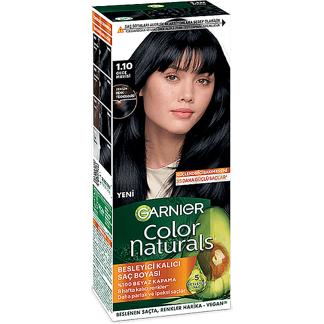 Garnier Color Naturals Saç Boyası No: 1.10 Gece Mavisi - 1