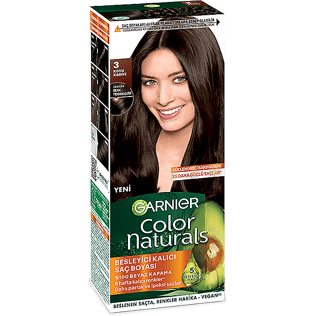 Garnier Color Naturals Saç Boyası No: 3 Koyu Kahve - 1