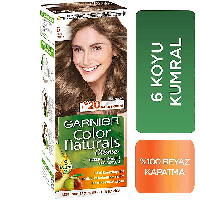 Garnier Color Naturals Saç Boyası No: 6 Koyu Kumral - 2