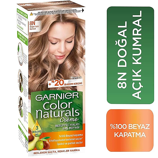 Garnier Color Naturals Saç Boyası No: 8N Doğal Açık Kumral - 2