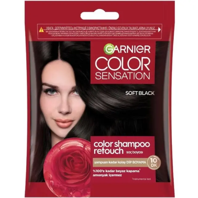 Garnier Color Sensation Color Shampoo - Şampuan Boya No: 2.0 Soft Black - 1