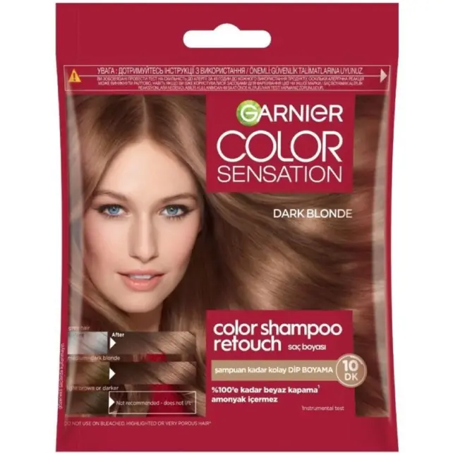 Garnier Color Sensation Color Shampoo - Şampuan Boya No: 6.0 Dark Blonde - 1