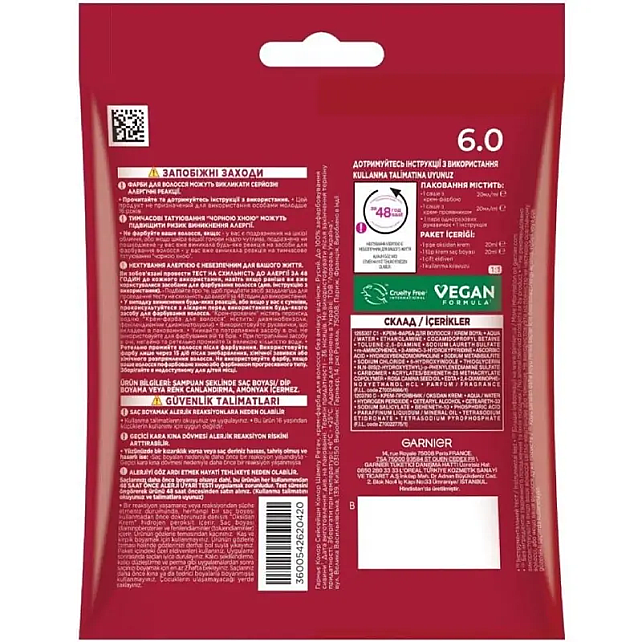Garnier Color Sensation Color Shampoo - Şampuan Boya No: 6.0 Dark Blonde - 2
