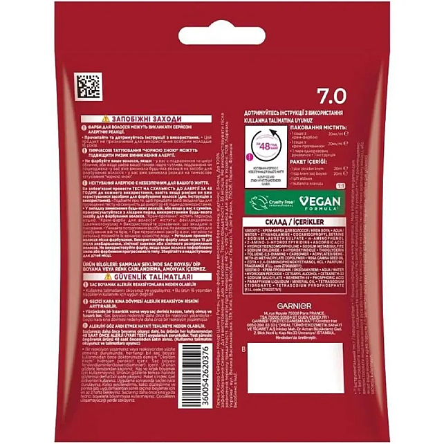 Garnier Color Sensation Color Shampoo - Şampuan Boya No: 7.0 Medium Blonde - 2