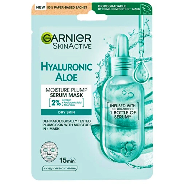 Garnier Hyaluronik Aloe Kağıt Yüz Maskesi - 1
