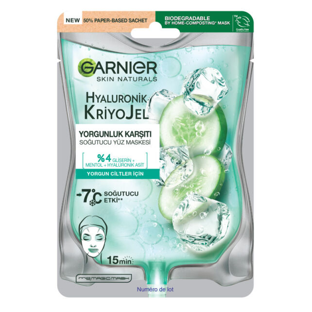 Garnier Hyaluronik Kriyo Jel - Yorgunluk Karşıtı Soğutucu Yüz Maskesi 27gr - 1
