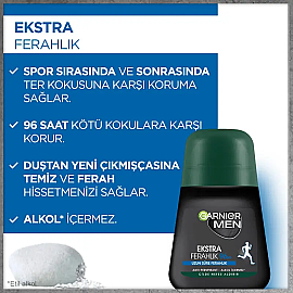 Garnier Men Ekstra Ferahlık Roll-On Deodorant 50ml - 3