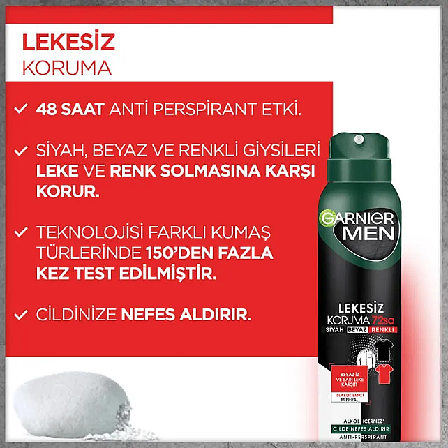 Garnier Men Lekesiz Koruma Deodorant 150ml - 3