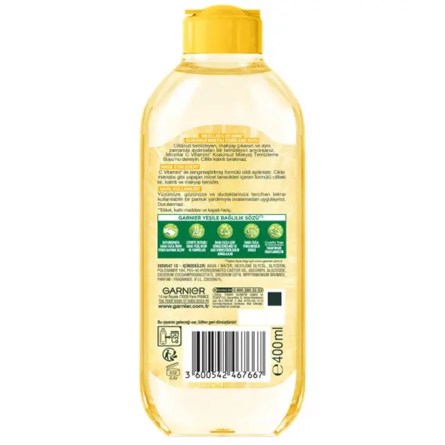 Garnier Micellar C Vitamini Kusursuz Makyaj Temizleme Suyu 400ml - 2