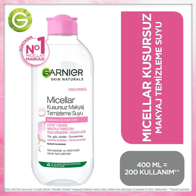 Garnier Micellar Kusursuz Makyaj Temizleme Suyu 400ml - 4