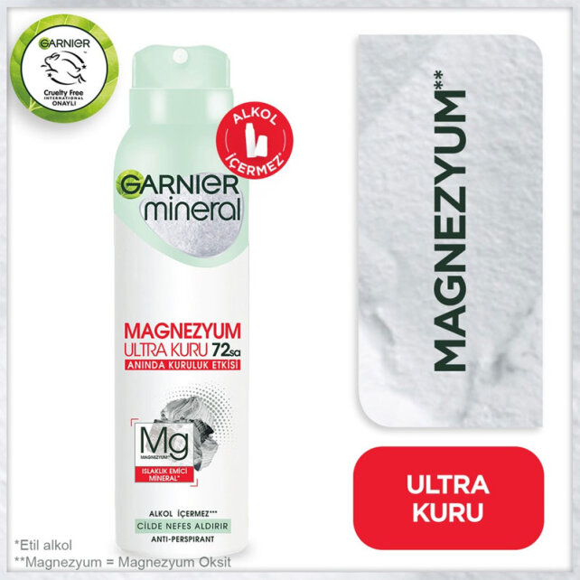 Garnier Mineral Magnezyum Ultra Kuru Sprey Deodorant 150ml - 2