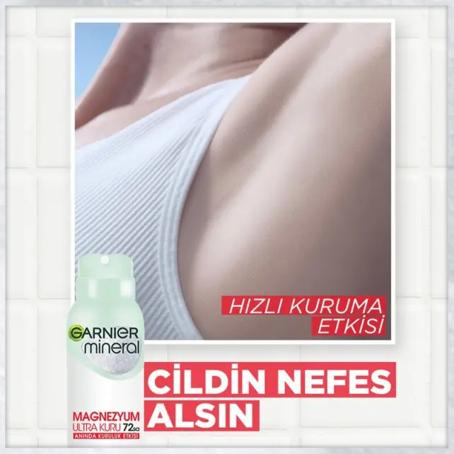 Garnier Mineral Magnezyum Ultra Kuru Sprey Deodorant 150ml - 3
