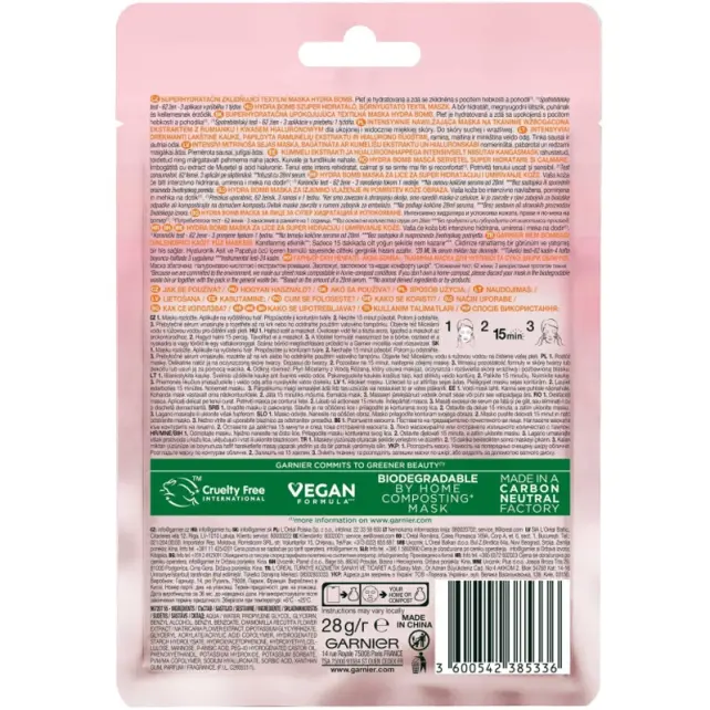 Garnier Nem Bombası Dinlendirici Kağıt Yüz Maskesi - 2