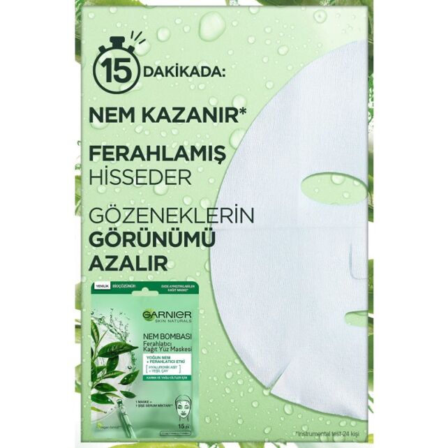 Garnier Nem Bombası Ferahlatıcı Kağıt Yüz Maskesi - 3