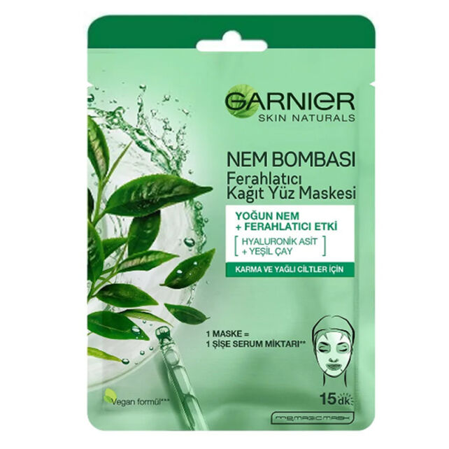 Garnier Nem Bombası Ferahlatıcı Kağıt Yüz Maskesi - 1