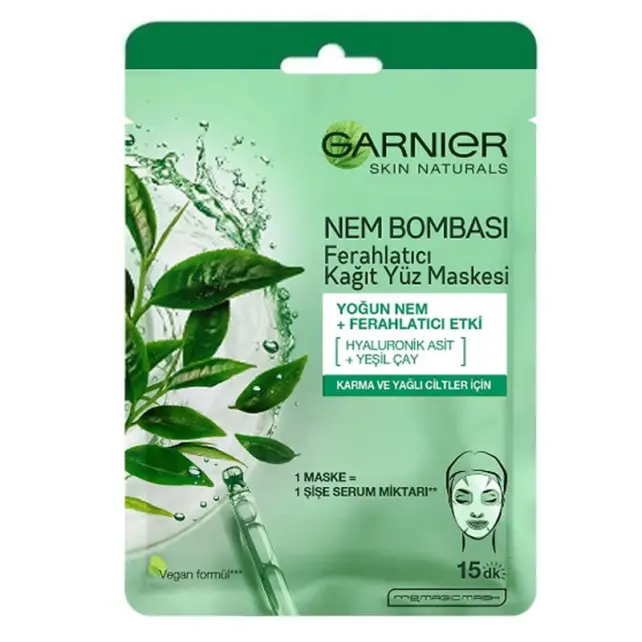 Garnier Nem Bombası Ferahlatıcı Kağıt Yüz Maskesi - 1