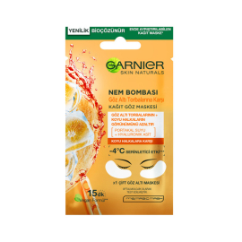 Garnier Nem Bombası Kağıt Göz Maskesi - Göz Altı Torbalarına Karşı - Garnier