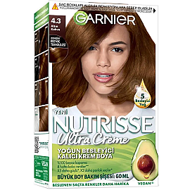 Garnier Nutrisse Ultra Creme - Kalıcı Krem Boya No: 4.3 Altın Kahve - Garnier