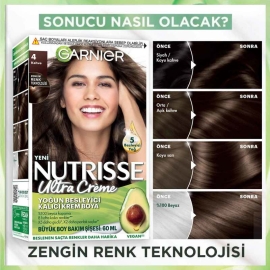 Garnier Nutrisse Ultra Creme - Kalıcı Krem Boya No: 4 Kahve - 3