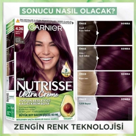 Garnier Nutrisse Ultra Creme - Kalıcı Krem Boya No: 4.26 Patlıcan Moru - 3
