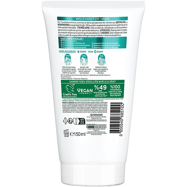 Garnier Saf & Temiz 3'ü1 Arada Temizleyici 150ml - 2
