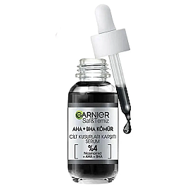 Garnier Saf Temiz AHA + BHA Kömür - Cilt Kusurlarına Karşı Serum 30ml - Garnier