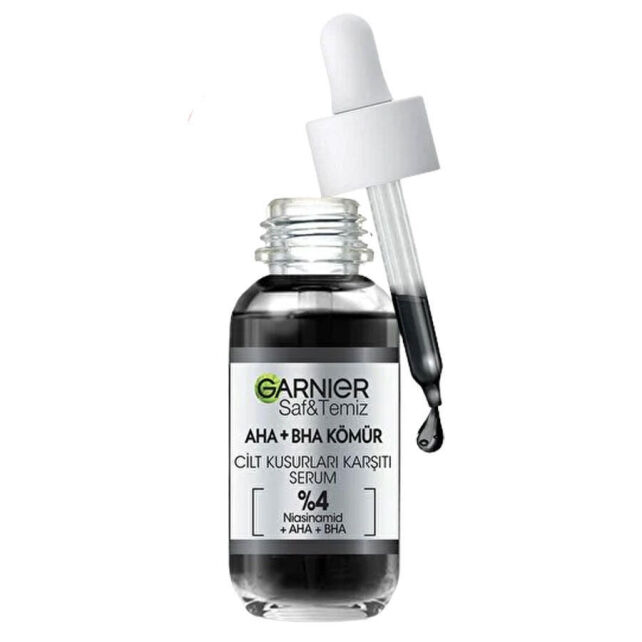 Garnier Saf Temiz AHA + BHA Kömür - Cilt Kusurlarına Karşı Serum 30ml - 1