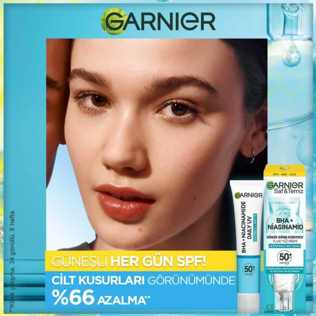 Garnier Saf Temiz BHA Niasinamid Daily UV SPF 50+ - Fluid Yüz Kremi Günlük Güneş Koruyucu 40ml - 2