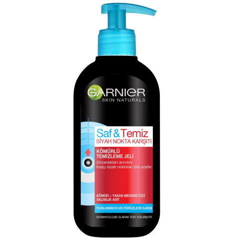 Garnier Saf & Temiz Kömürlü Temizleme Jeli 150ml Garnier Saf & Temiz Kömürlü Temizleme Jeli 150ml
