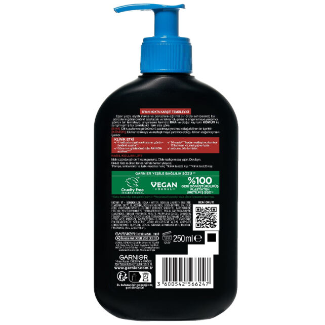 Garnier Saf Temiz - Siyah Nokta Karşıtı Yüz Temizleme Jeli 250ml - 2