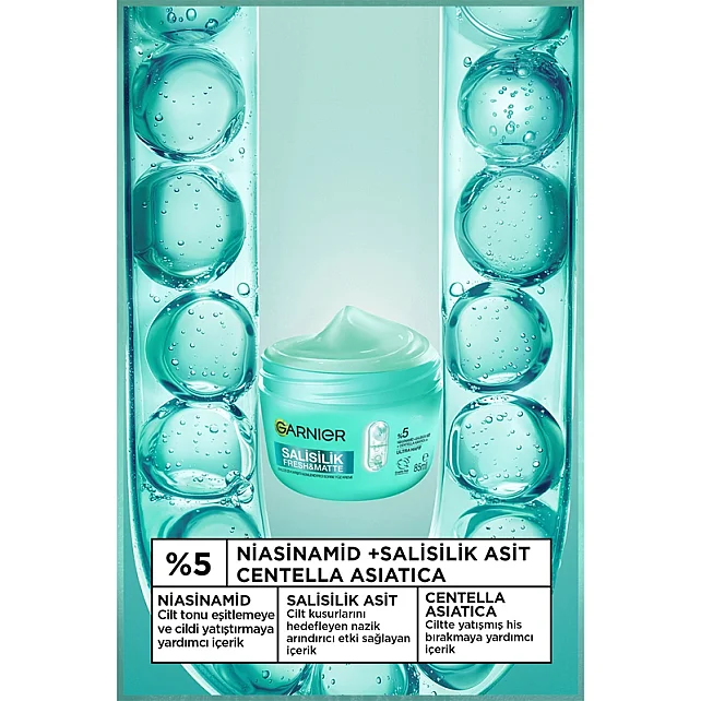 Garnier Salisilik Fresh & Matte - Sivilce Karşıtı Nemlendirici Sorbe Yüz Kremi 85ml - 3