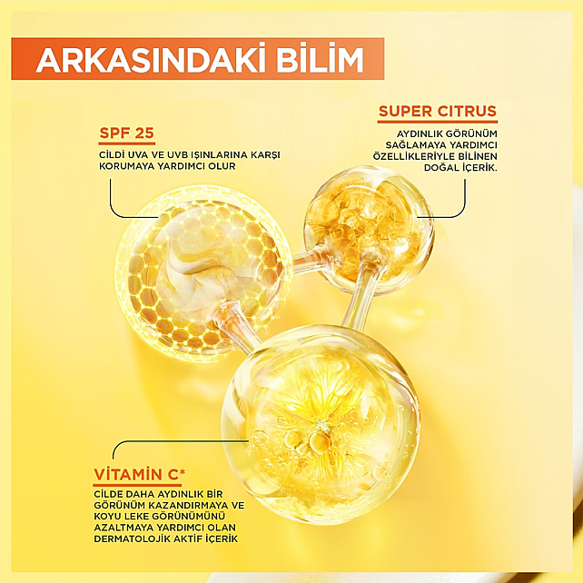 Garnier Vitamin C 2 Etki 1 Arada - SPF 25 Aydınlatıcı Serum Krem 50ml - 5