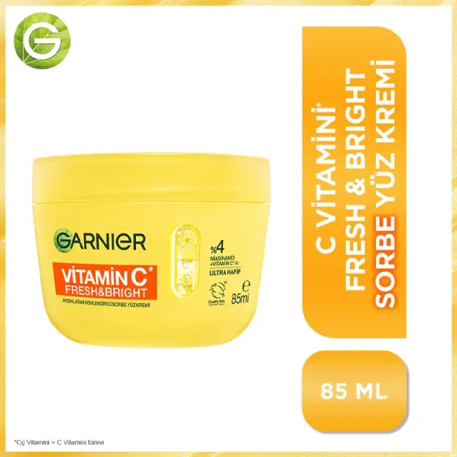 Garnier Vitamin C Fresh & Bright - Aydınlatıcı Etkili Nemlendirici Yüz Kremi 85ml - 8