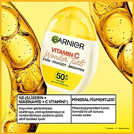 Garnier Vitamin C Wonder Tint SPF 50 + 3 Etki 1 Arada Renkli Nemlendirici Açık Ton 40ml - 3