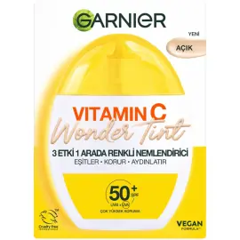 Garnier Vitamin C Wonder Tint SPF 50 + 3 Etki 1 Arada Renkli Nemlendirici Orta Ton 40ml - 8