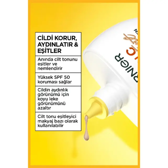 Garnier Vitamin C Wonder Tint SPF 50 + 3 Etki 1 Arada Renkli Nemlendirici Orta Ton 40ml - 4