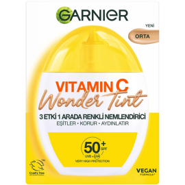 Garnier Vitamin C Wonder Tint SPF 50 + 3 Etki 1 Arada Renkli Nemlendirici Orta Ton 40ml - 2