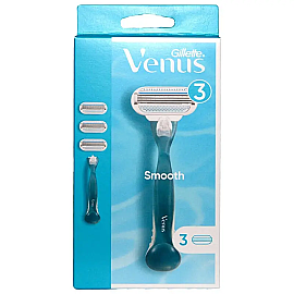 Gillette Venus Smooth Kadın Tıraş Makinesi & 3 Yedekli Tıraş Bıçağı - Gillette