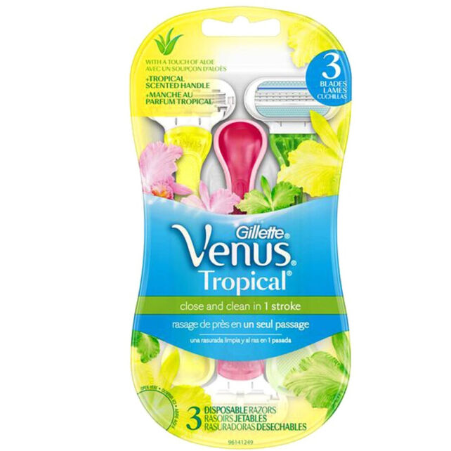 Gillette Venus Tropical - Kadın Tıraş Bıçağı 3 Adet - 1
