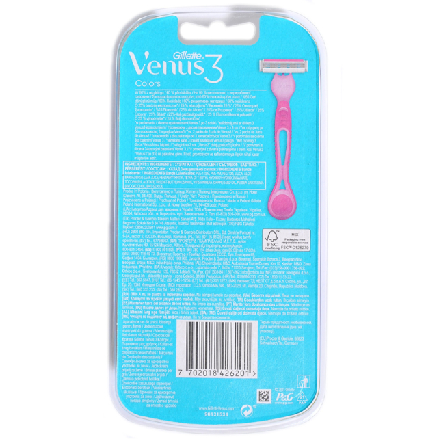 Gillette Venus3 Colors - Renkli Kullan At Tıraş Bıçağı 4+2 Adet - 2