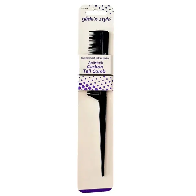 Glide'n Style Carbon Antistatic Tail Comb - Krepe Tarağı GS-264 - 2