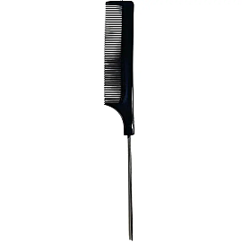 Glide'n Style Carbon Antistatic Tail Comb - Metal Uçlu Krepe Tarağı GS-265 - Glide'n Style