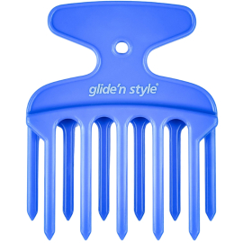 Gliden Style Afro Comb - Perma Tarağı Mavi - Glide'n Style