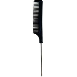 Gliden Style Carbon Antistatic Tail Comb - Metal Uçlu Krepe Tarağı GS-265 - Glide'n Style