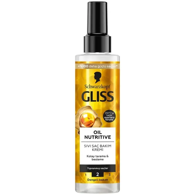 Gliss Oil Nutritive - Sıvı Saç Bakım Kremi 200ml - 1