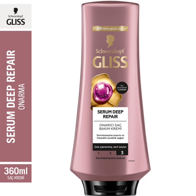 Gliss Serum Deep Repair Saç Bakım Kremi 360ml - 3