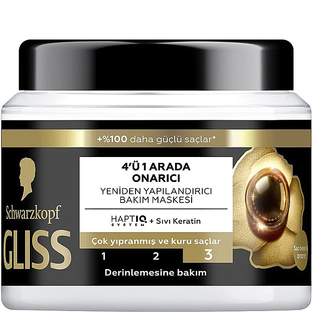 Gliss Ultimate Repair 4'ü 1 Arada Onarıcı Yeniden Yapılandırıcı Bakım Maskesi 400ml - 1