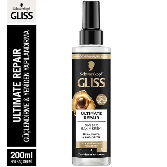 Gliss Ultimate Repair - Sıvı Saç Bakım Kremi 200ml - 2